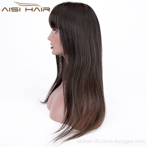 Aisi Hair Top Quality 100% European Hair Glueless Cheap Silk Base Full Lace Wig For Black Women